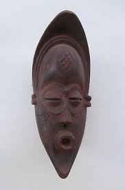 African Face Mask Crescent Moon Profile attrib. to Punu ...