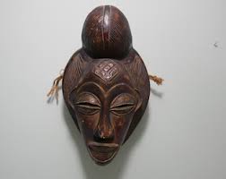 Punu Wooden Mask - Gabon - Africa - Vintage - Etsy