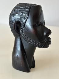Pair Vintage African Carved EBONY BUSTS, Stunning Man ...