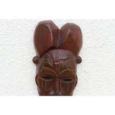 Polished Wood Tribal Wall Art | Chairish