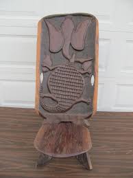 RARE Hand Carved Creole Style Aligator, Bird & Fish Lever ...