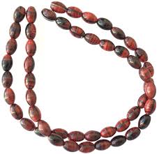 25 Vintage Opaque Red and black Swirl Czech Bohemian ...