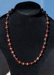 Bull's Eye Necklace 925 Silver, Bull's Eye and Hematite ...