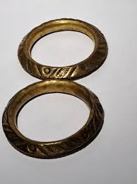 PAIR OF VINTAGE BOHO BRASS BANGAL BRACELETS 2 5/8" | eBay