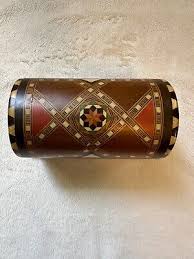 Vintge Moorish Marquetry Inlaid Wooden Domed Jewelry Trinket Box | eBay