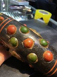 HONGSHAN CULTURAL OLD JADE Tall Cong Zing Inlaid Eyes Mask Huge Statue Carving | eBay