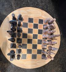 Gorgeous Vintage Carved Soapstone Chess Set - Marked ...