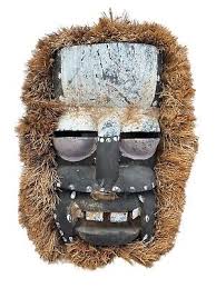 rare Dan Guerre Guere African Wooden Mask Raffia Square ...