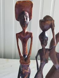 Vintage Lot Carved Wooden Haiti People Figurines | eBay