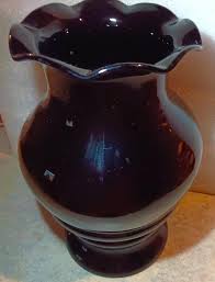 Vintage Black Amethyst Vase 9 3/4" - Etsy
