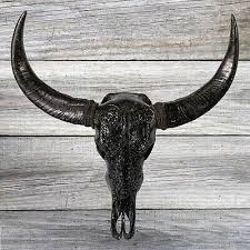 Murrah Buffalo Skull & Horns Wall Hanging Model Sculpture ...