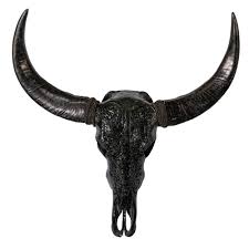 Beautifully Hand Carved Buffalo Skull With a Decorative ...