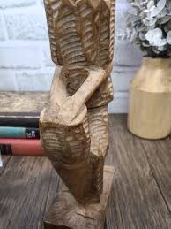 Vintage African Wood Carving Statue Figurine Drummer 13 tall | eBay