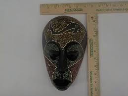 Tribal Mask Sharks African Hawaiian Polynesian Aborigines Islanders Painted Dots | eBay