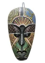Mask Home Decor Hand Wood Carved Hanging Wall Art Cultural Tribal Colorful 10In | eBay