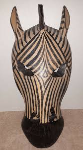Wooden African Zebra Wall Mask, 9.5” Tall. Hand Carved. | eBay