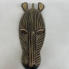 Jungle Theme Zebra Wood Wall Mask | eBay