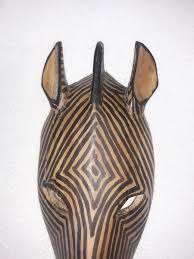 Zebra Wood Mask Wall Decor 15" x 6" | eBay