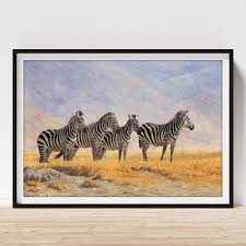 Zebras Ngorongoro Crater Poster by David Stribbling - Fine ...