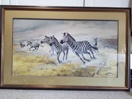 Buy Zebra Print, Charles Frace Signed Print, 1970s "zebras ...