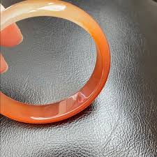 Red Orange Yellow Agate Bangle Bracelet Size 55 mm diameter ...