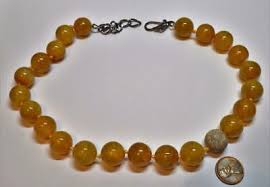 Unique design 5/8" round natural cracked design beige stones necklace 19" | eBay