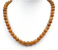 17 3/4" Natural Honey Brown Nephrite Jade Beads Necklace Jewelry w/ Certificate | eBay