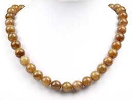 18" Natural Brown Sugar Nephrite Jade Beads Necklace Jewelry, w/ Certificate | eBay