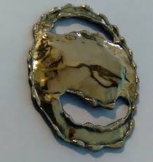 Homemade Gold Belt Buckle Scalloped Around The Edges | eBay
