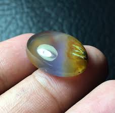 Purple Chalcedony With Tube Agate Cabochon - Etsy