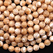 Natural Golden Brown Mother of Pearl Shell Round Beads 2mm 3mm 4mm 6mm – Intrinsic Trading