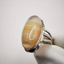 Vintage Unusual Sterling Silver 925 Ring Agate ,Women's ...