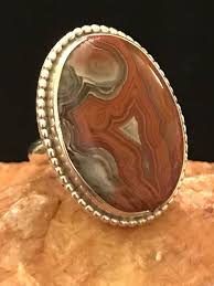 Navajo Artisan Crafted-mexican Lace Agate and Sterling Size 6 - Etsy