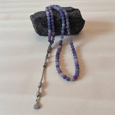Matte Purple Agate 8mm Tasbih, Muslim Rosary Beads, Tasbeeh ...