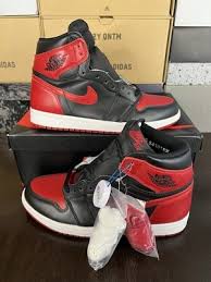 Nike Air Jordan 1 Retro High OG 'Banned' 555088-001 Men's Size 7.5 NEW | eBay