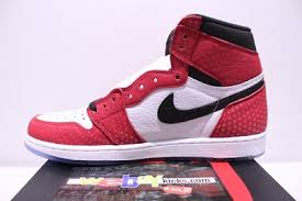 Air Jordan Retro 1 OG High Spider man Origin Red Sneakers Mens 7.5-14 555088-602 | eBay