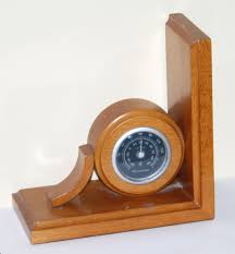 Wood Wooden Thermometer Bookend Nautica | eBay