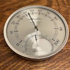 Vintage Rare Chrome Airguide Barometer Temperature ...