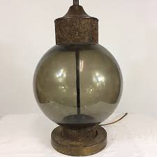 Vintage 70s 80s Cork Globe Bubble Table Lamp Light Hollywood Regency Mid Century | eBay