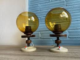 Vintage Pair of Space Age Table Lamp Mid Century Design Bedside Light Sputnik | eBay Australia