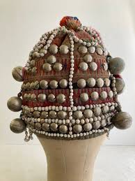 Antique Handmade Thailand Akha Hill Tribe Hat, Embroidered ...