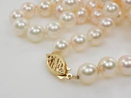 Vintage 14k Yellow Gold Cultured Pearl Necklace, 6.0 - 6.4 ...