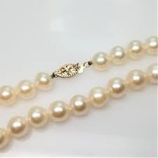 14K Yellow Gold Chinese Freshwater Cultured Pearl Necklace ...