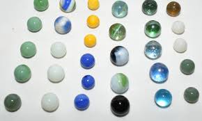 43 Vintage Glass Marbles Yellow Orange Blue Green White ...