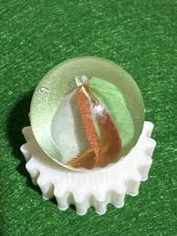 LARGE Vintage CATS EYE MARBLE~3 COLOR 1” Shooter Teal Orange White 6 Vein | eBay