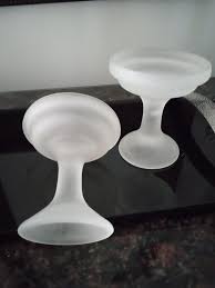 Vintage Frosted Glass Votive Candle Holder - Etsy