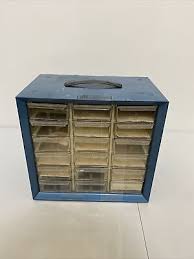 AKRO-MILS PARTS STORAGE BOX 18 DRAWERS SMALL PARTS METAL CABINET ORGANIZER BIN | eBay