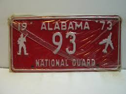1973 Alabama License Plate 93 NATIONAL GUARD original wrap Vintage as4251 | Western India Cinematographers Association