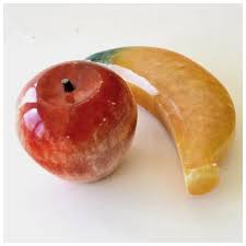 Vintage Stone Fruit Apple Banana. For Sale at Ruby Lane