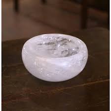 Hand Carved Organic Rock Crystal Quartz Decorative Bowl Vide-Poche | Chairish